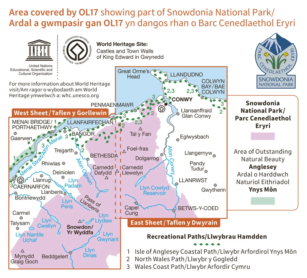 Ordnance Survey Explorer Active - OL 17 - Snowdon