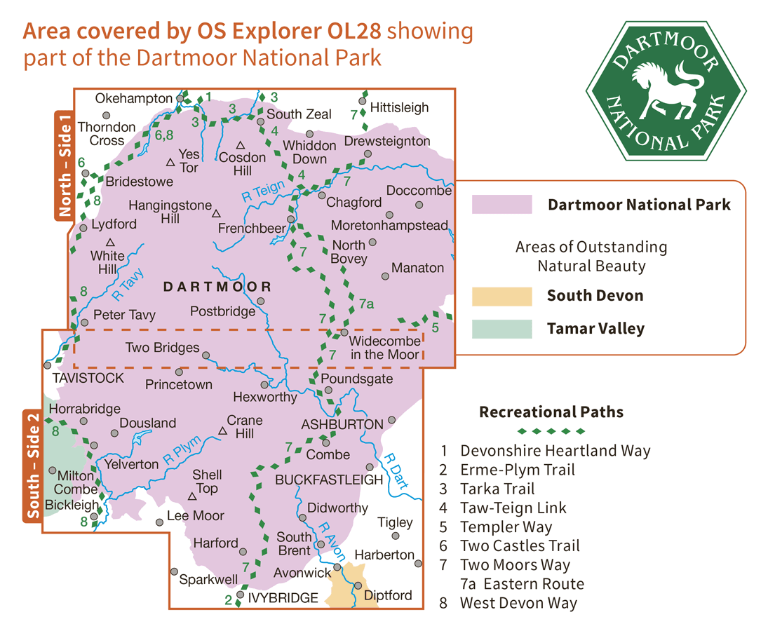 Ordnance Survey Explorer Active - OL 28 - Dartmoor