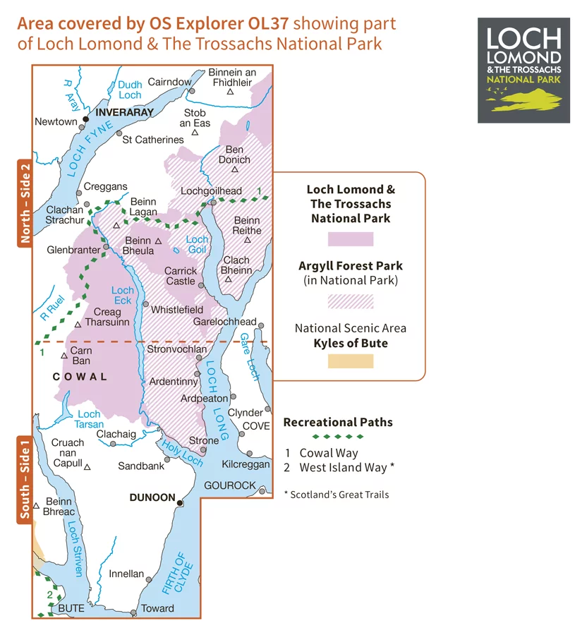 Ordnance Survey Explorer - OL 37 - Cowal East