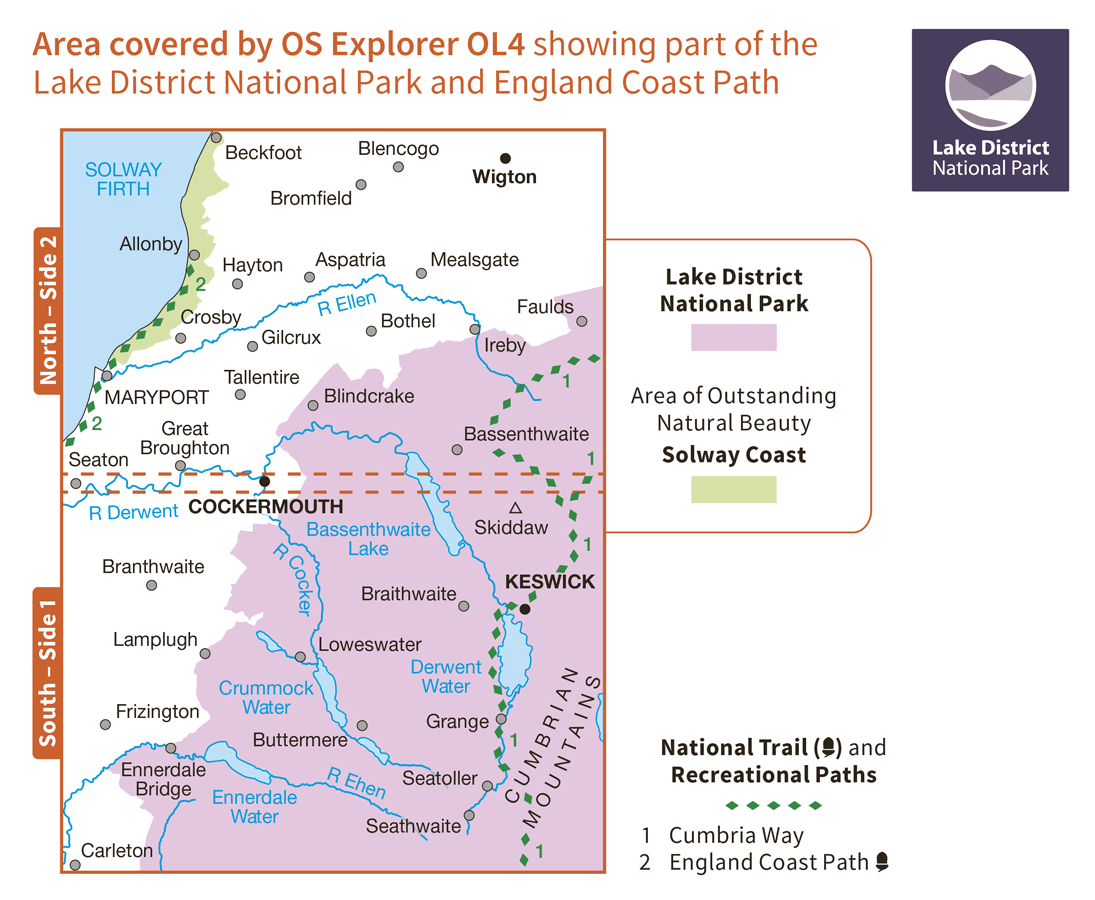 Ordnance Survey Explorer Active - OL 4 - English Lakes NW