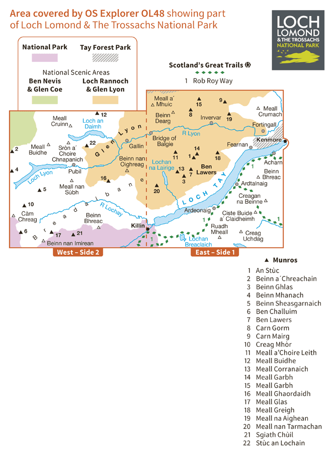 Ordnance Survey Explorer - OL 48 - Ben Lawers and Glen Lyon