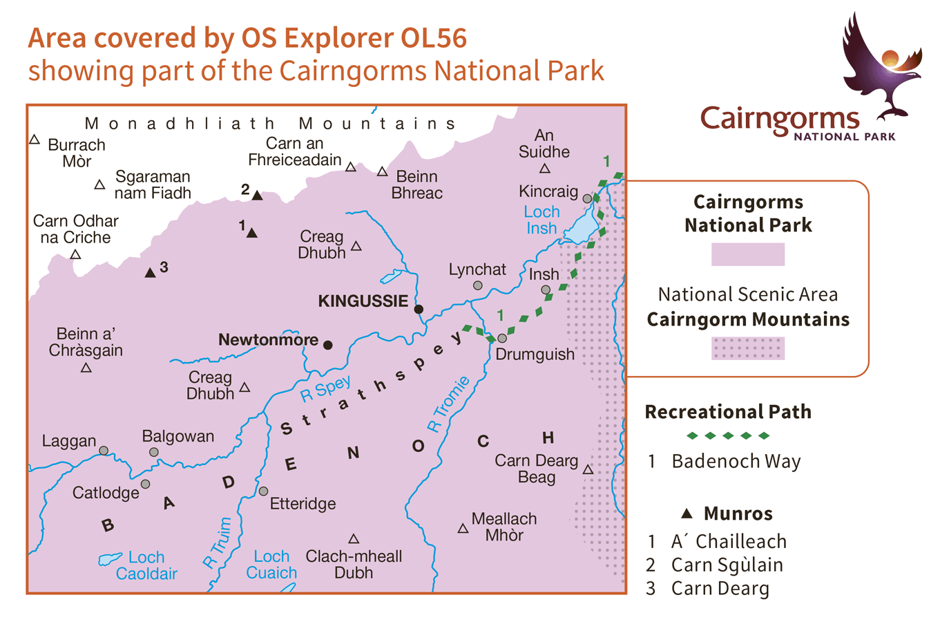 Ordnance Survey Explorer - OL 56 - Badenoch and Upper Strathspey