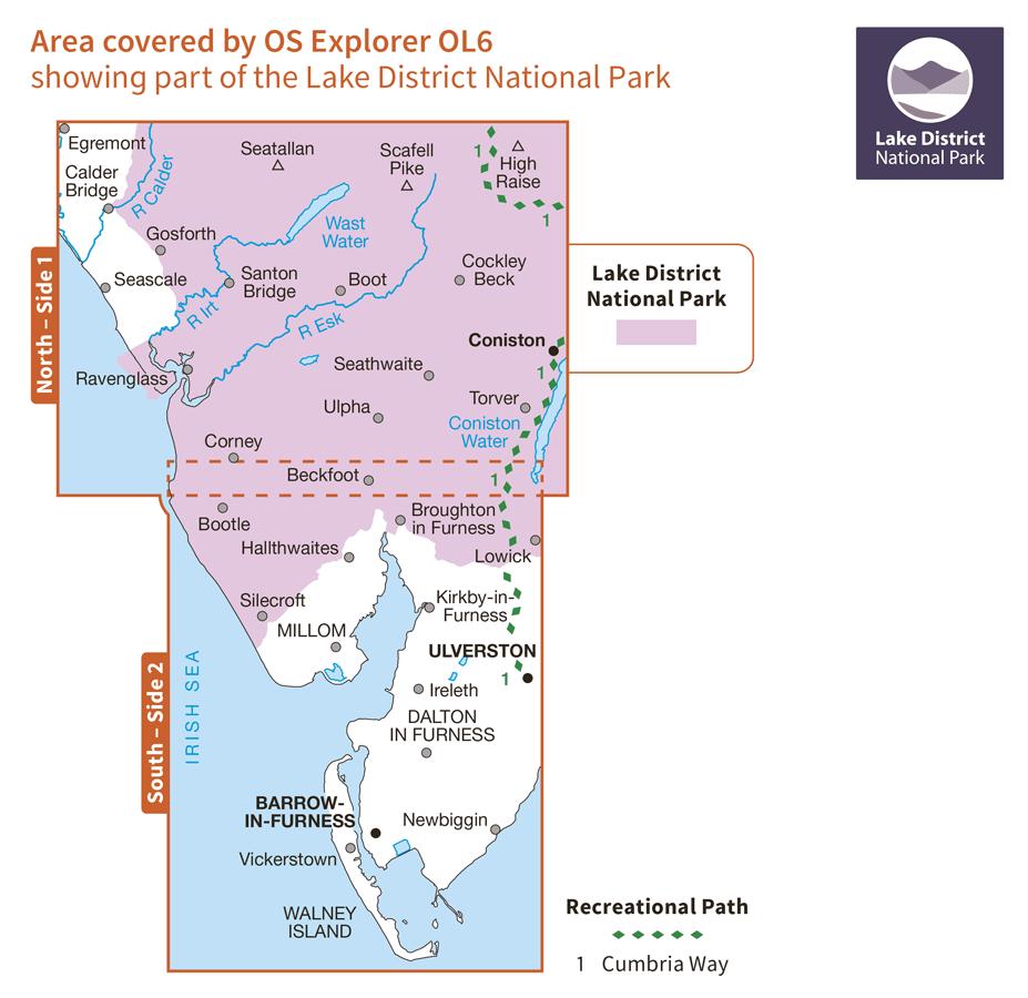 Ordnance Survey Explorer Active - OL 6 - English Lakes SW