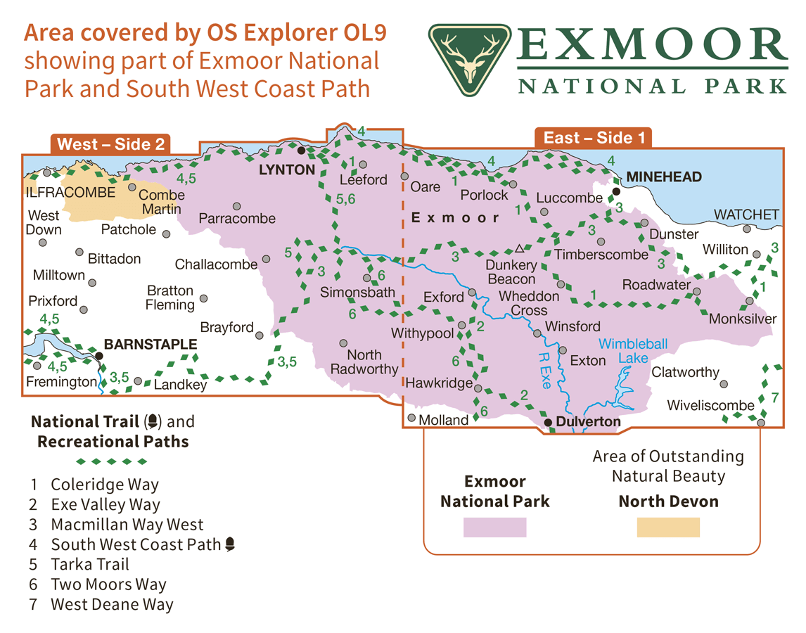 Ordnance Survey Explorer - OL 9 - Exmoor