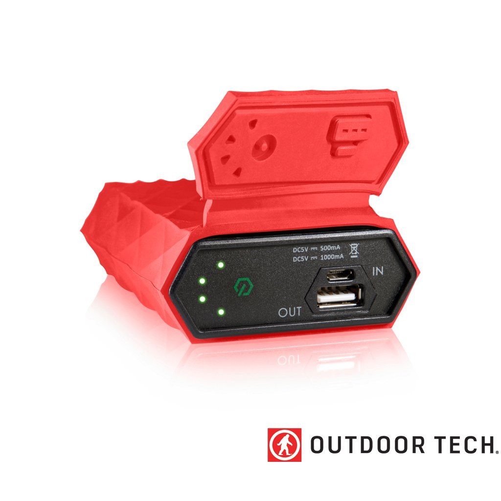 Outdoor Technology Kodiak - Powerbank Rugged Outdoor Charger - 6 K - Red
