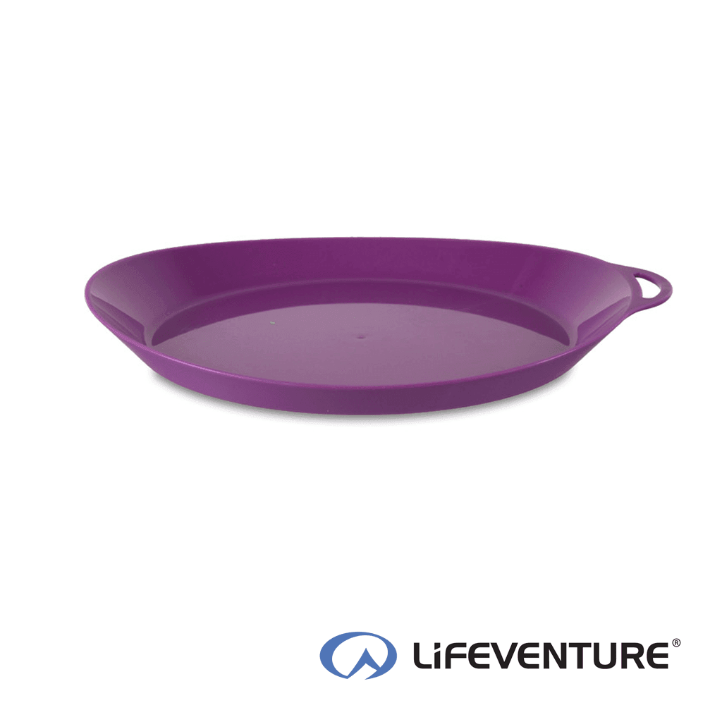 Lifeventure Ellipse Plastic Camping Plate - Purple