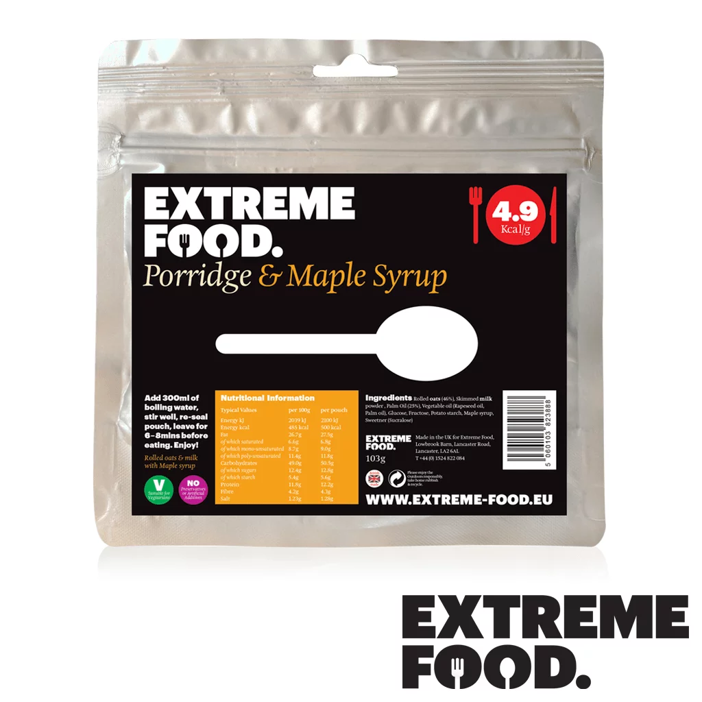 Extreme Food Porridge with Maple Syrup