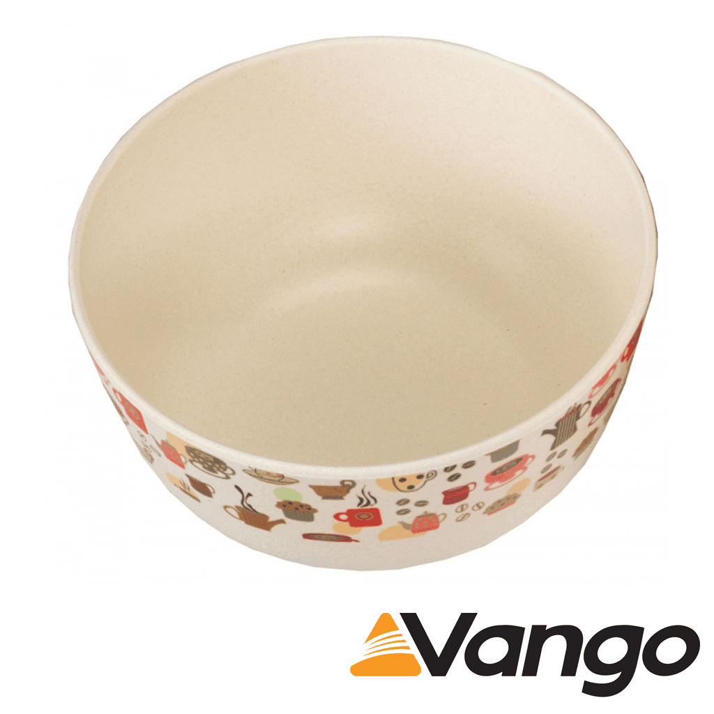 Vango Bamboo Bowl - 14 cm - Coffee Cup Print