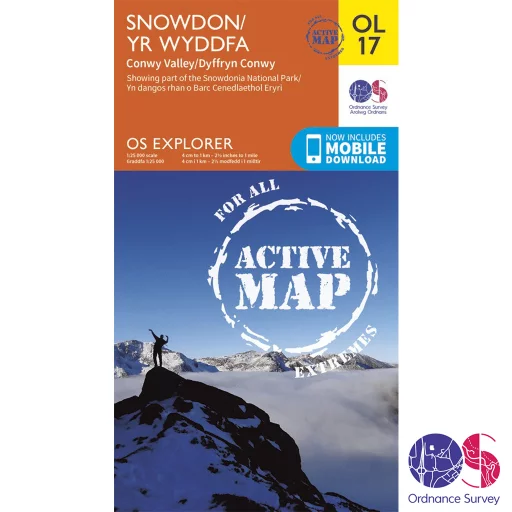 Ordnance Survey Explorer Active – OL 17 – Snowdon