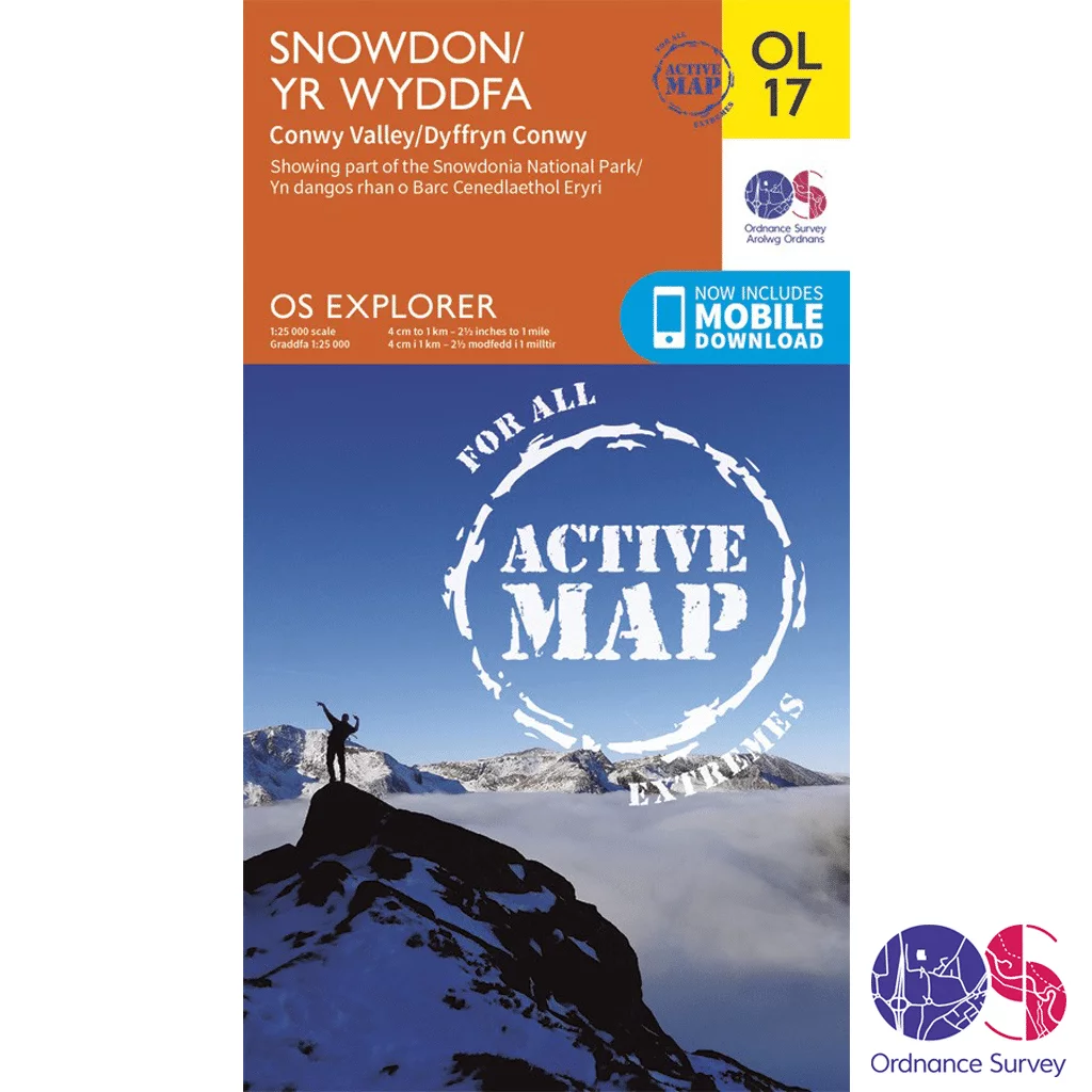 Ordnance Survey Explorer Active - OL 17 - Snowdon