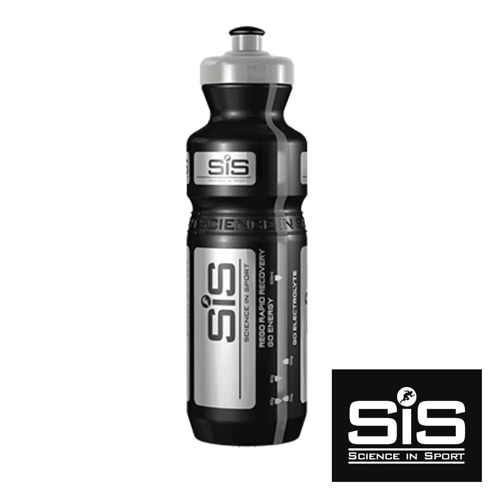 Science in Sport Water Bottle - 800 ml - Black and Silver