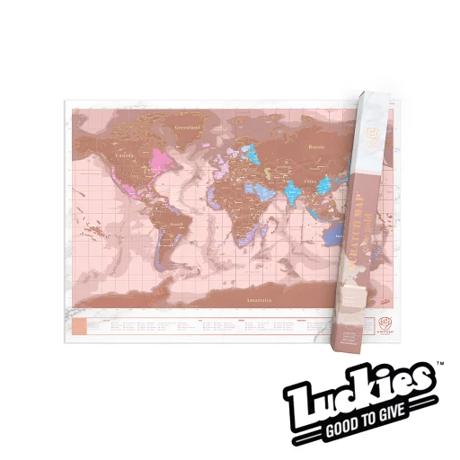 Luckies Scratch Map Rose Gold Edition