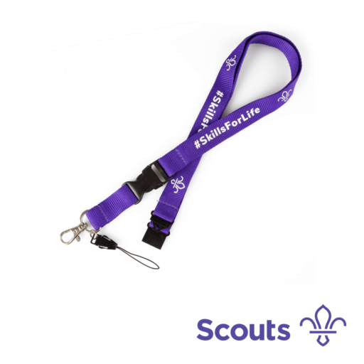 Fleur de Lis Skills For Life Lanyard Scouting Gift – Purple
