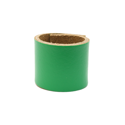 Simple Loop Leather Woggle – Bright Green