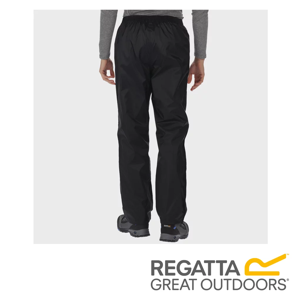 Regatta Men's Pack It Breathable Waterproof Overtrousers - Black - Image 4