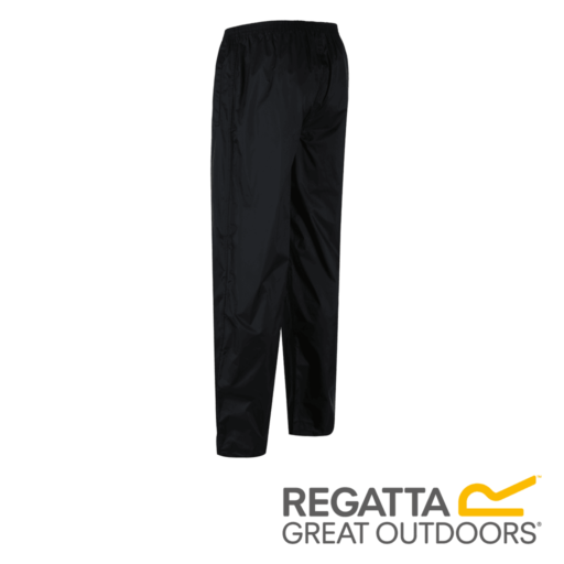Regatta Men’s Pack It Breathable Waterproof Overtrousers – Black
