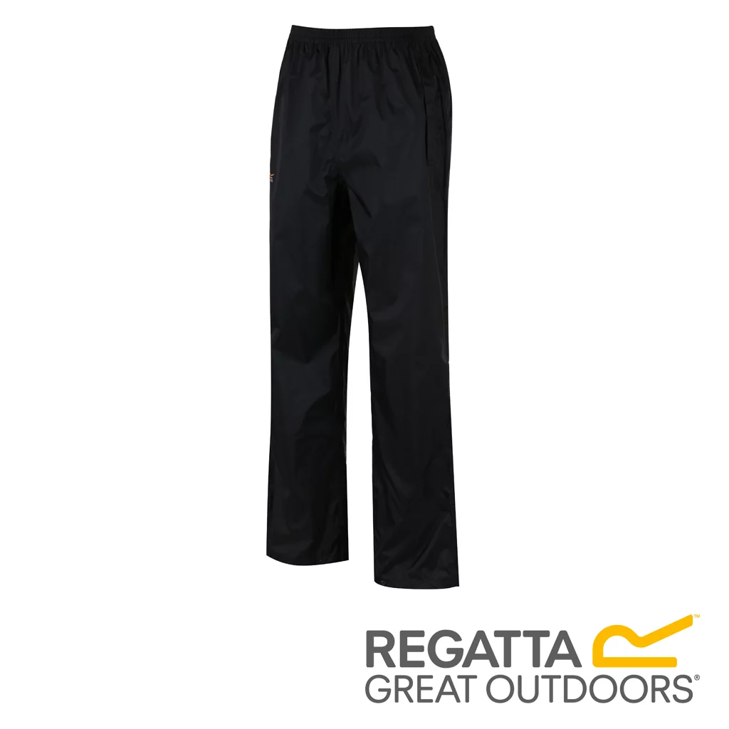 Regatta Men's Pack It Breathable Waterproof Overtrousers - Black