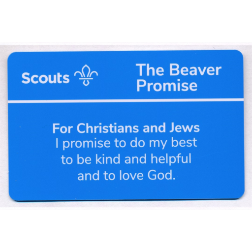 Beavers Promise Card – Christians, Jews and Sikhs