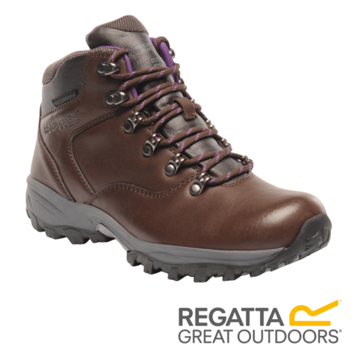 Regatta Women's Bainsford Hiking Boots Chestnut / Alpine Purple