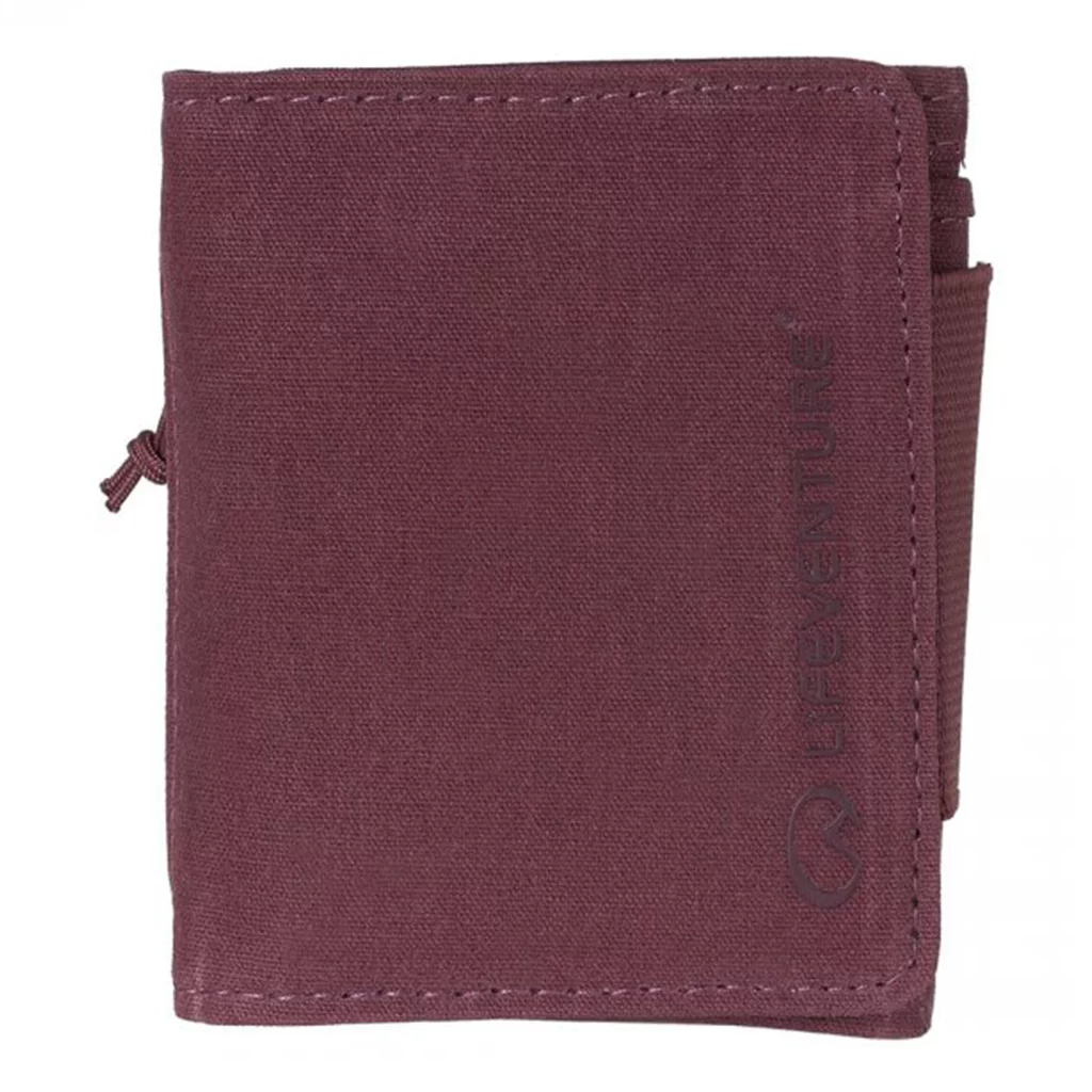 Lifeventure RFID Protected Wallet - Aubergine Waxed Canvas