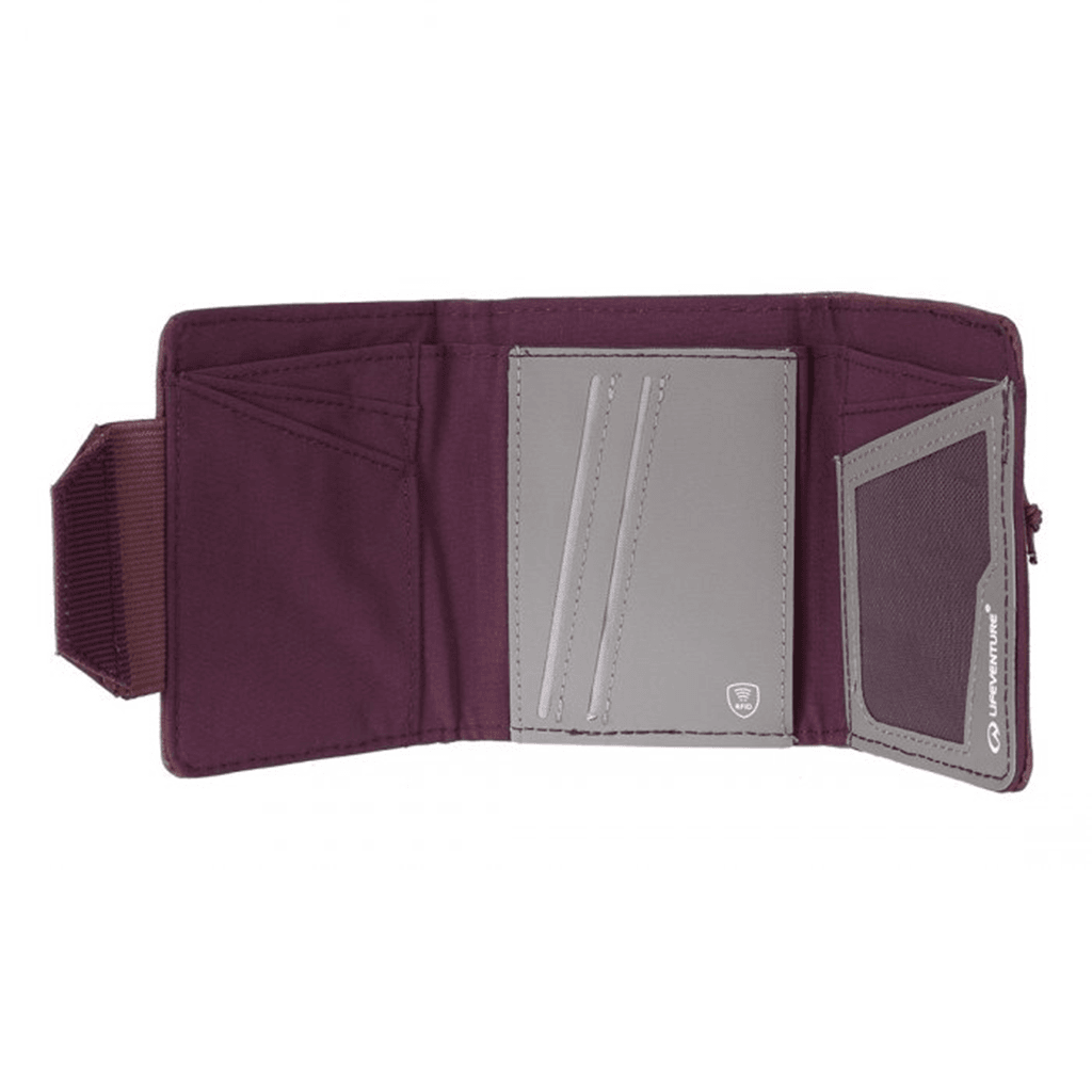 Lifeventure RFID Protected Wallet - Aubergine Waxed Canvas