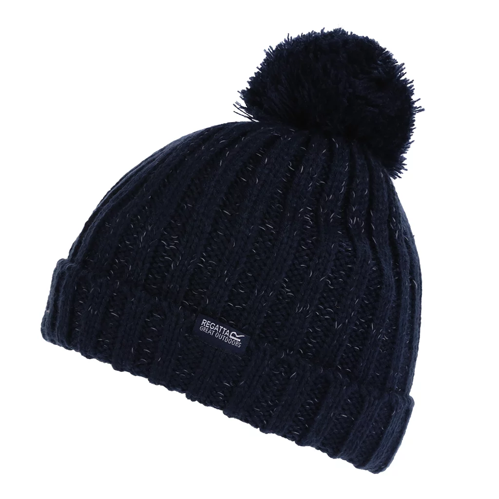Regatta Kid's Luminosity III Reflective Bobble Hat - Navy