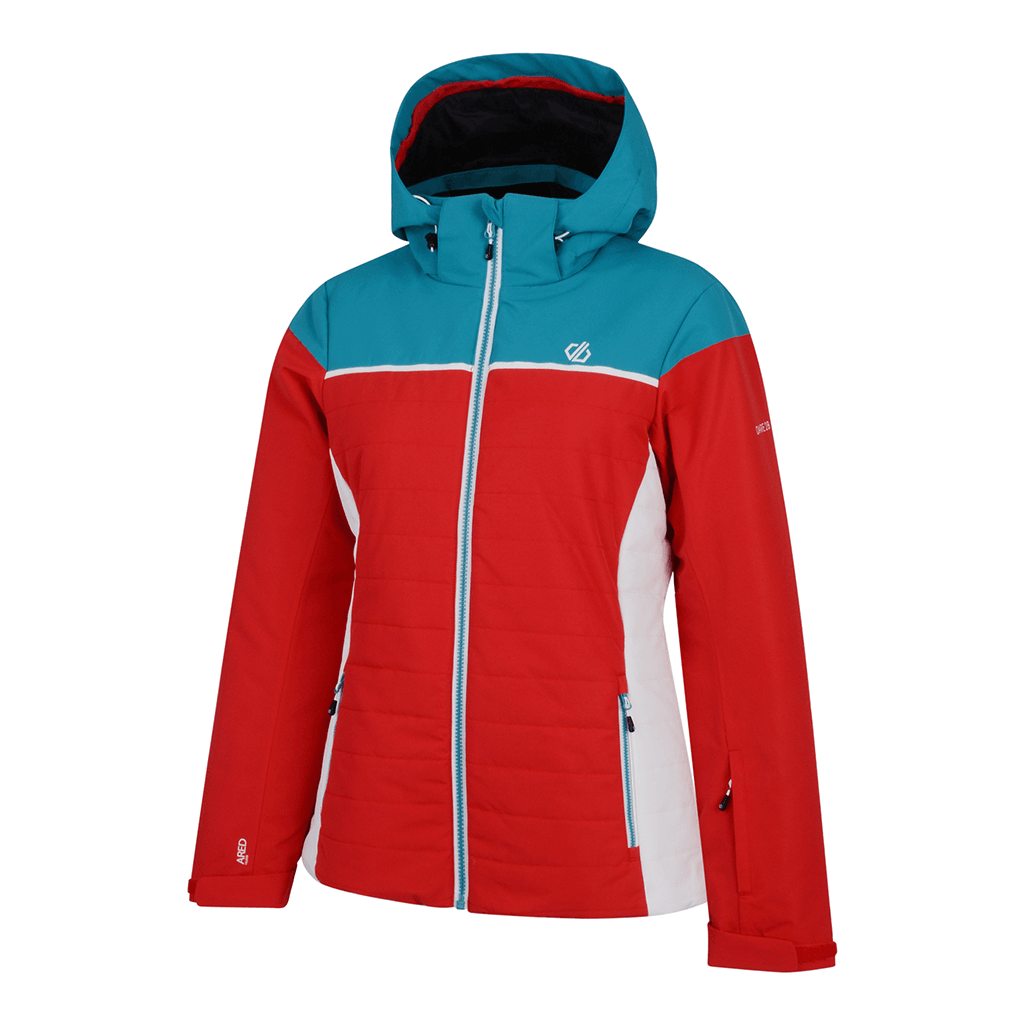 Dare 2b Women's Slightly Ski Jacket - Lollipop Red / Freshwater Blue ...