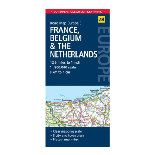 AA Road Map - France, Belgium & The Netherlands