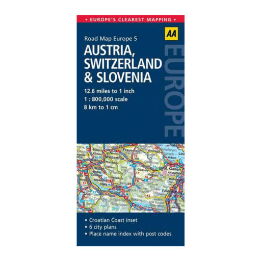 AA Road Map - Austria, Switzerland & Slovenia