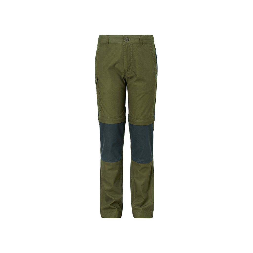 Craghoppers Kid's Cargo Convertible Trousers - Dark Moss
