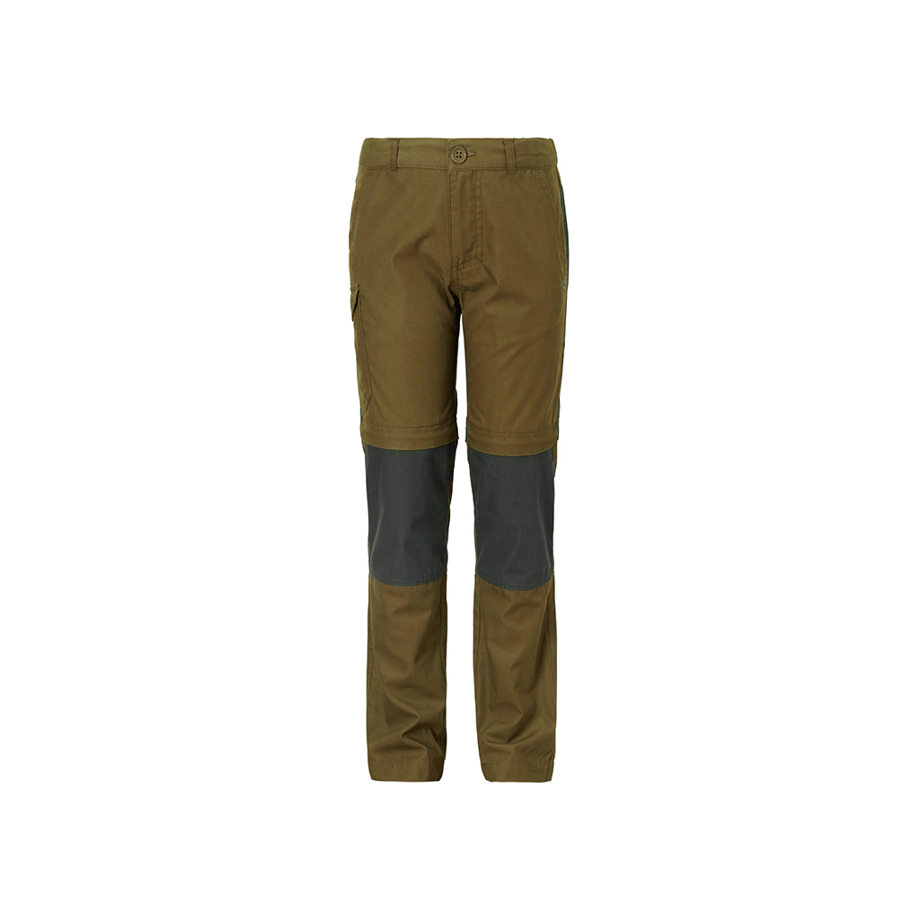 Craghoppers Kid's Kiwi Cargo Convertible Trousers - Dark Moss
